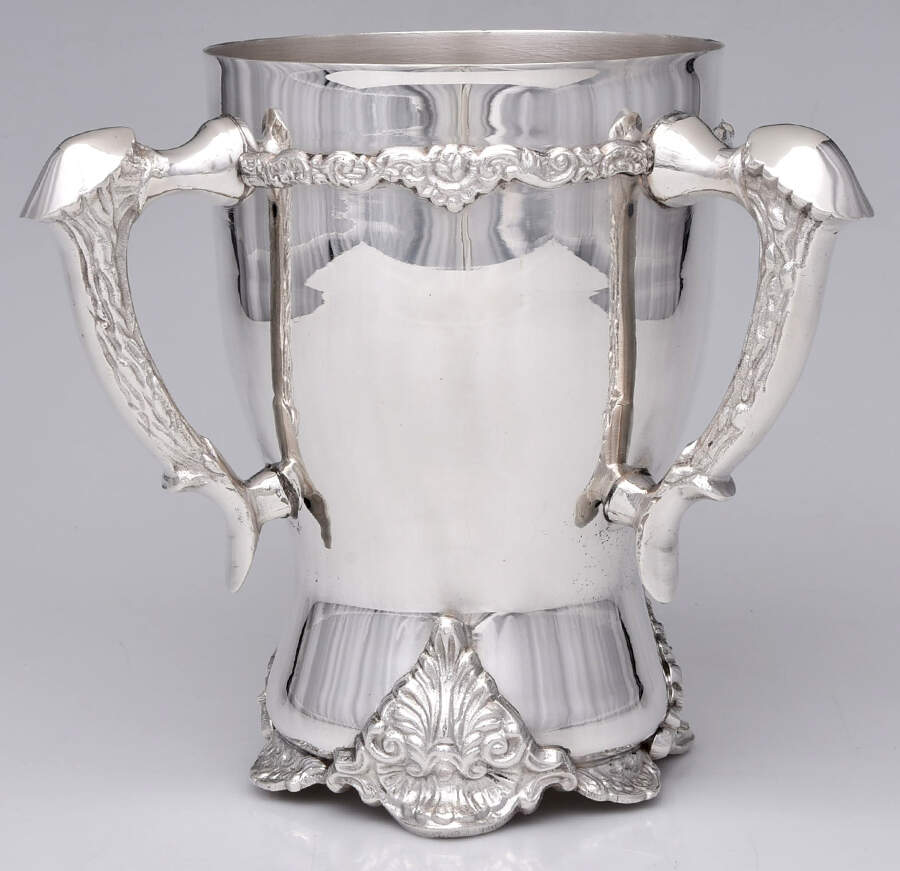 Stag Horn (Silverplate, Hollowware) 3 Handled Loving Cup by Unknown Manufacturer-1
