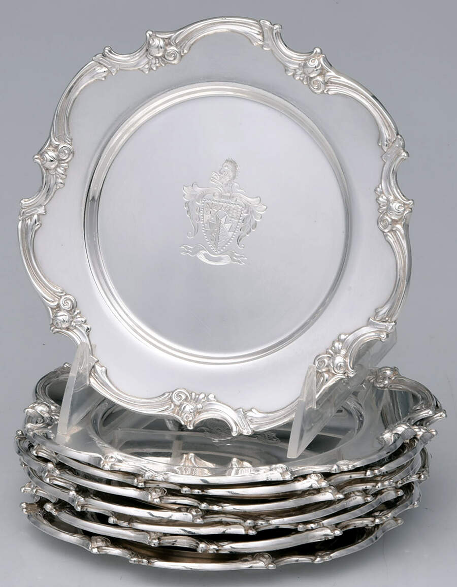 UNH36 (Sterling, Hollowware) Bread & Butter Plate - Set of 8 by Unknown Manufacturer-1