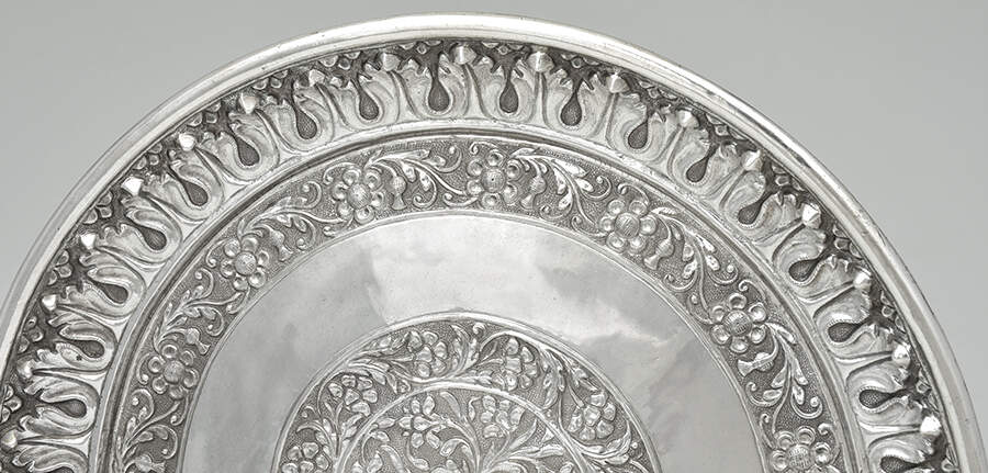 UNH37 (Sterling, Hollowware) 11" Round Sterling Tray by Unknown Manufacturer-3