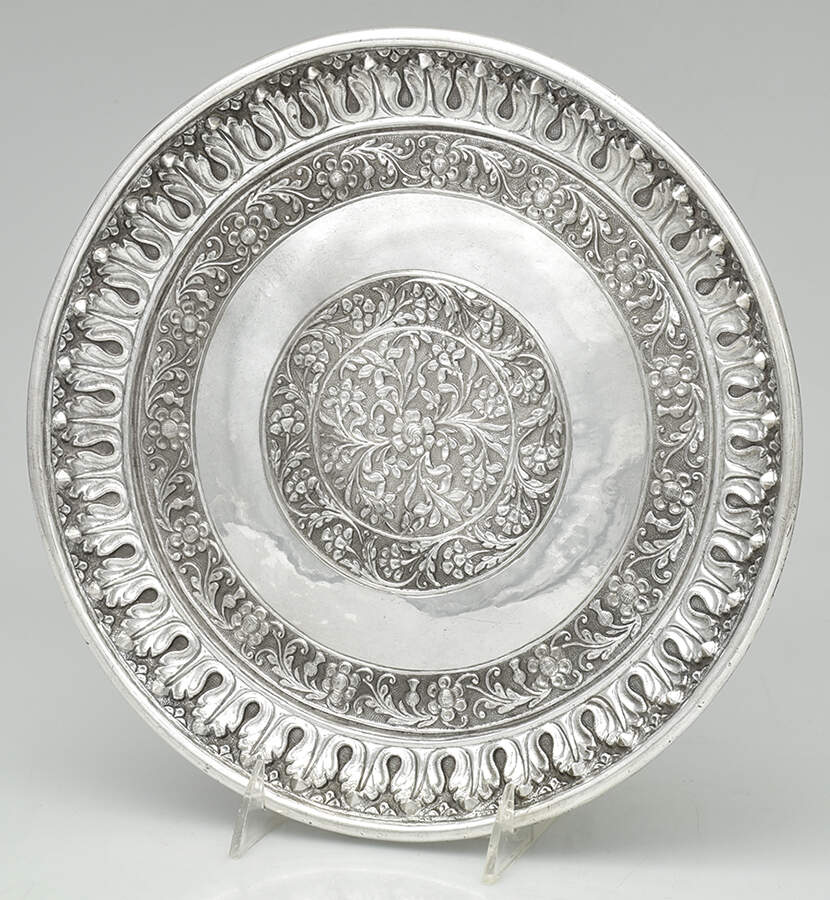 UNH37 (Sterling, Hollowware) 11" Round Sterling Tray by Unknown Manufacturer-1
