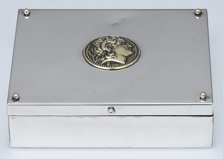 Medallion Sterling Hollowware Cedar Lined Cigarette Box by Unknown Manufacturer-1