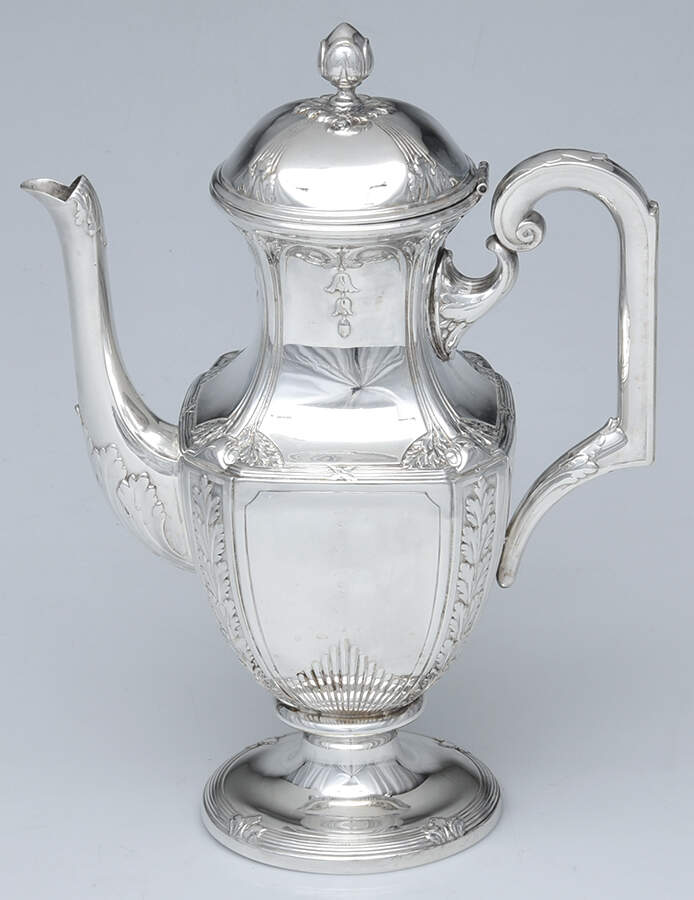 UNH45 (Silverplate, Hollowware) Silverplate Coffee Pot by Unknown Manufacturer-1