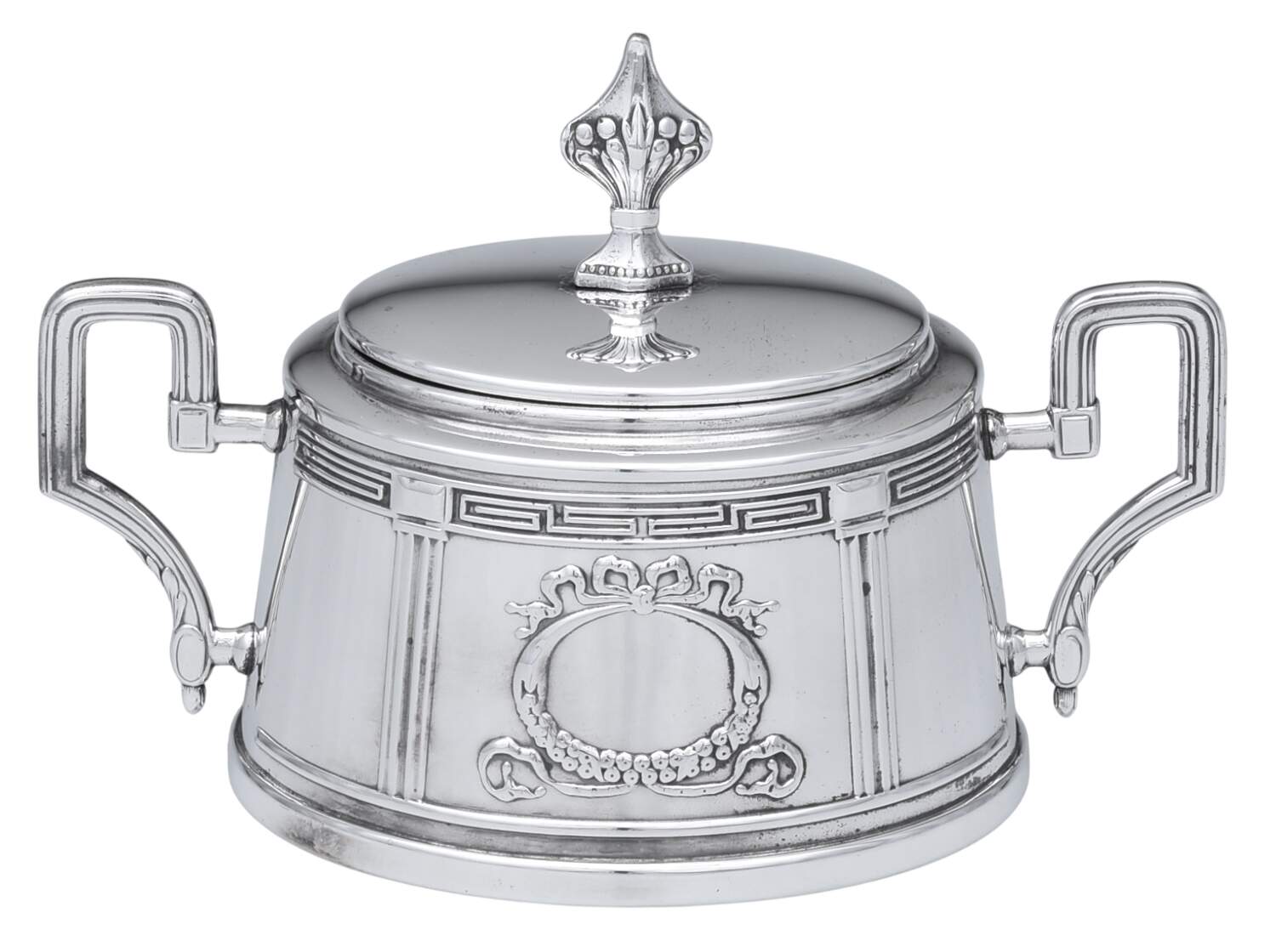 UNH47 (Silverplate, Hollowware) Sugar Bowl with Lid by Unknown Manufacturer-1