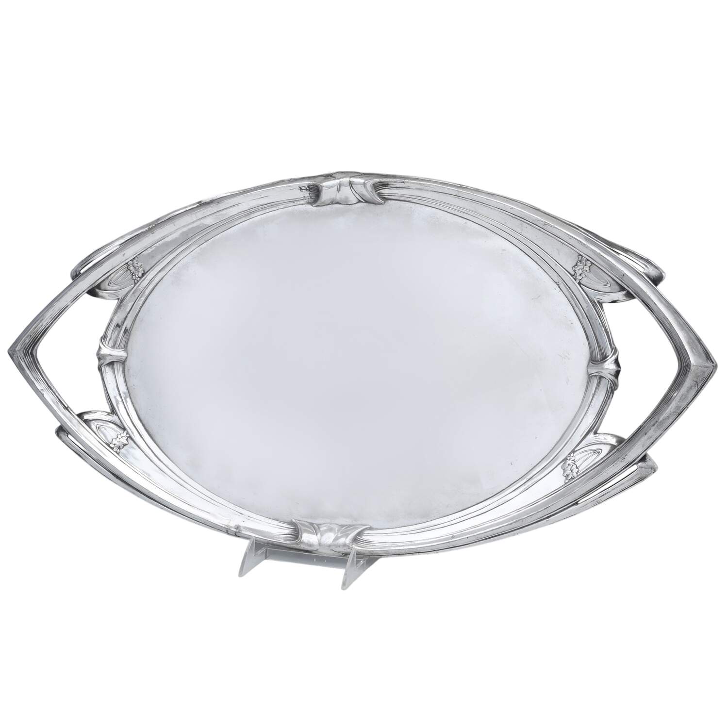 UNH50 (Silverplate, Hollowware) Large Silverplate Waiter Tray by Unknown Manufacturer-1