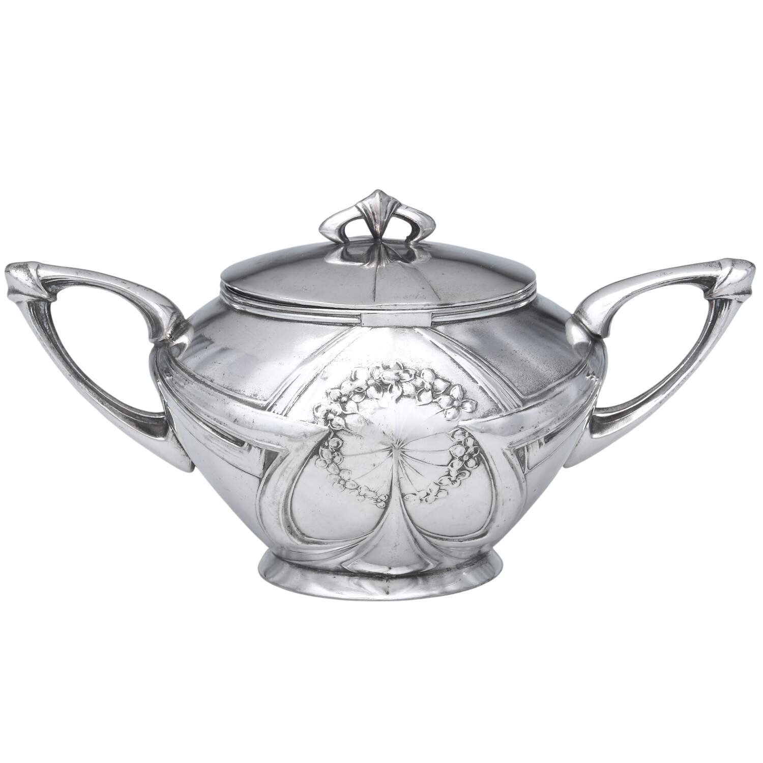 UNH50 (Silverplate, Hollowware) Sugar Bowl & Lid by Unknown Manufacturer-1