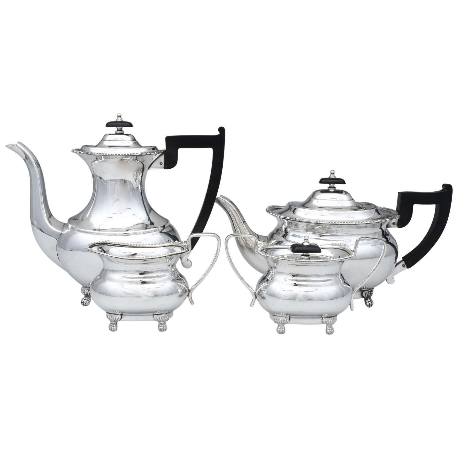 VS25 (Silverplate, Hollowware) (4 Piece) Silverplate Tea Set by Viners of Sheffield-1