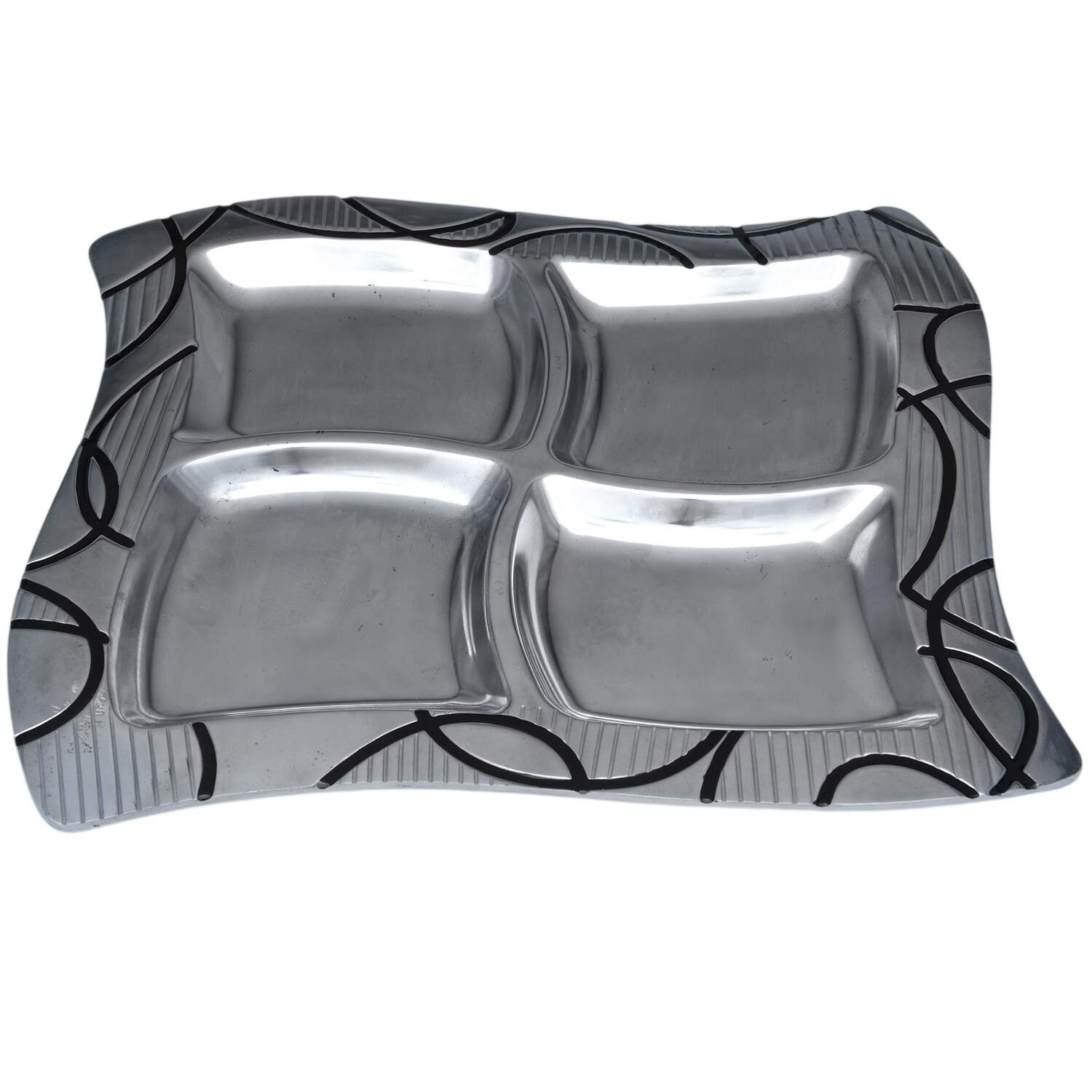 New Wave Ethno (Metal, Hollowware) 4 Part Relish Dish by Villeroy & Boch-1