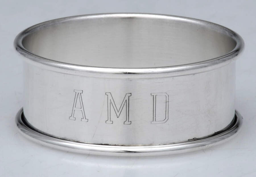 Sterling Hollowware Round Napkin Ring by Web Silver-1