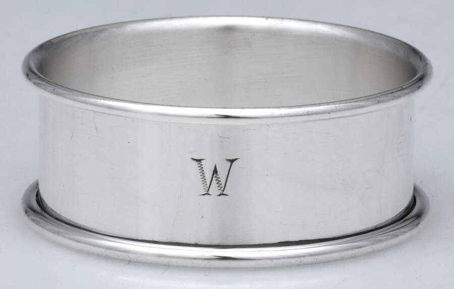 Sterling Hollowware Round Napkin Ring by Web Silver-1