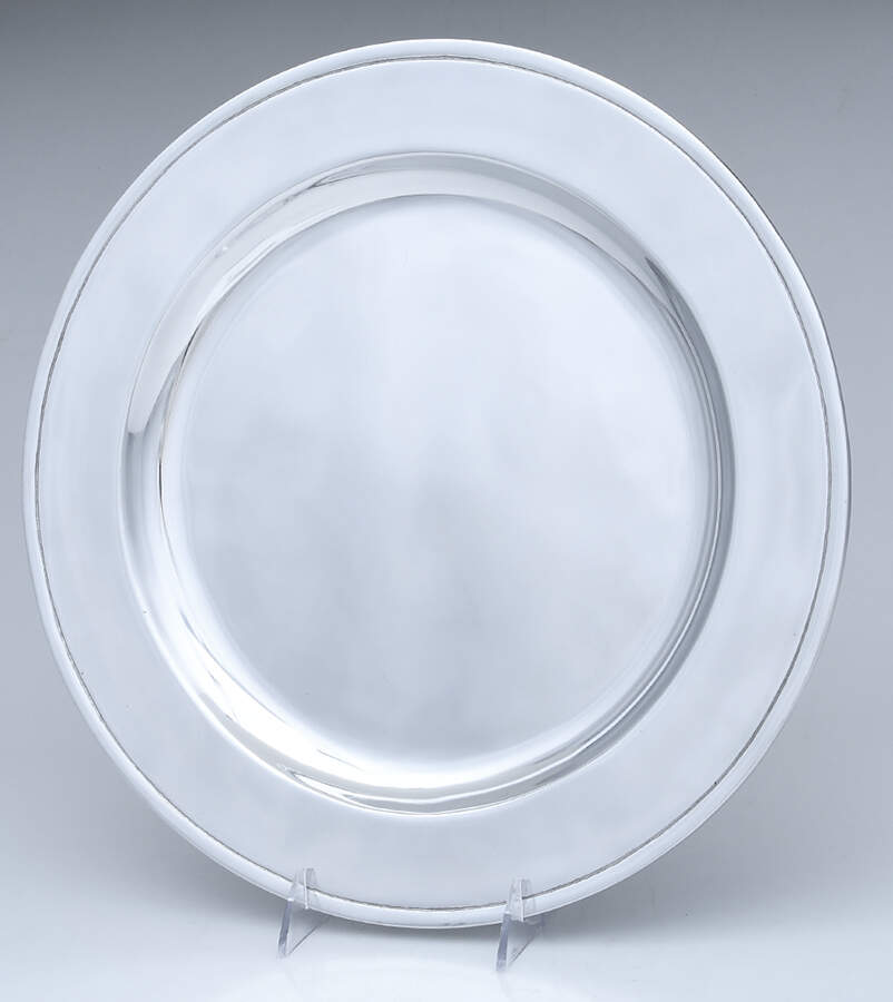 Plough Tavern (Armetale, Hollowware) 14" Round Tray by Wilton Armetale-1