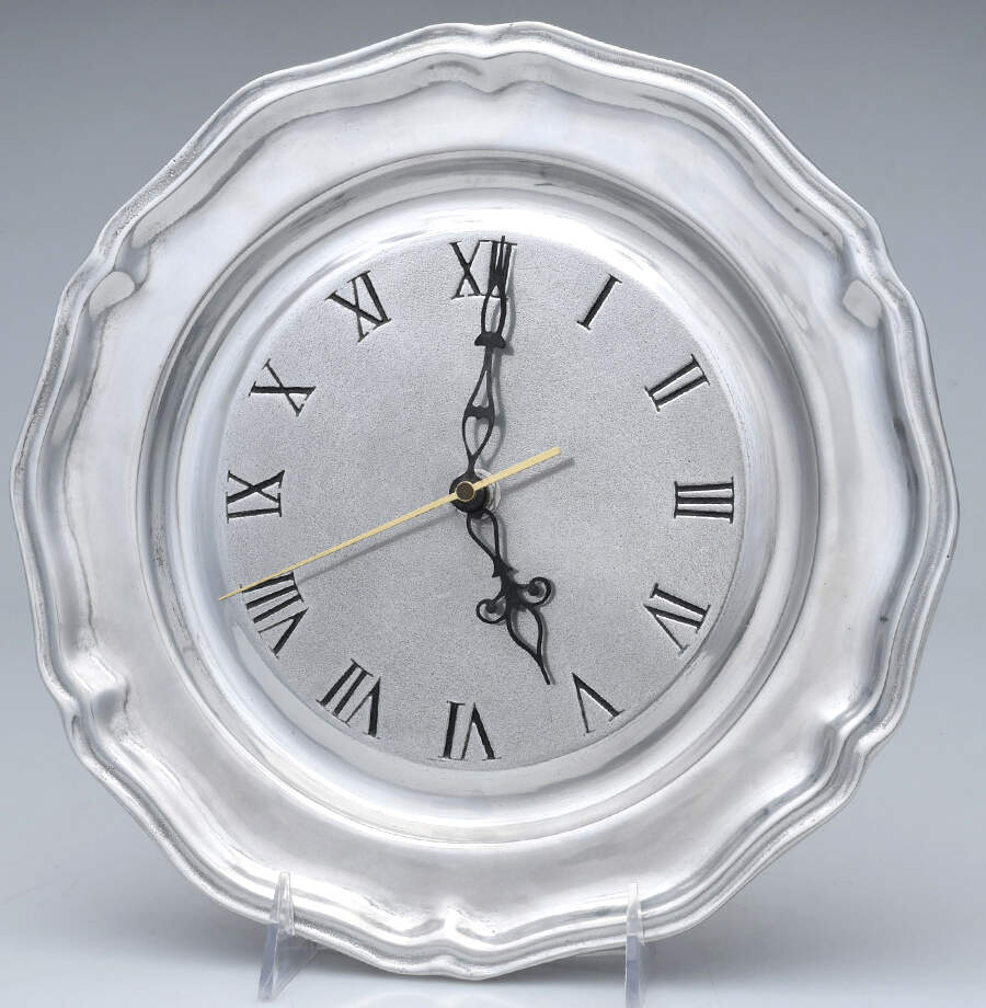 Queen Anne (Armetale, Hollowware, Glossy) Wall Hanging Clock by Wilton Armetale-1