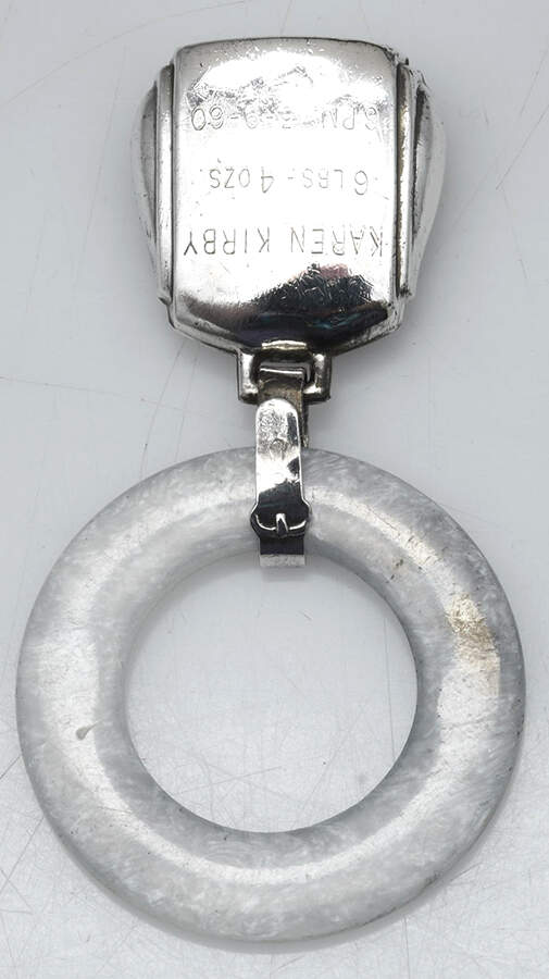 Sterling Hollowware Teething Ring-Birth Record by Webster Co-1