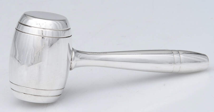 Sterling Hollowware Baby Rattle by Webster Co-1