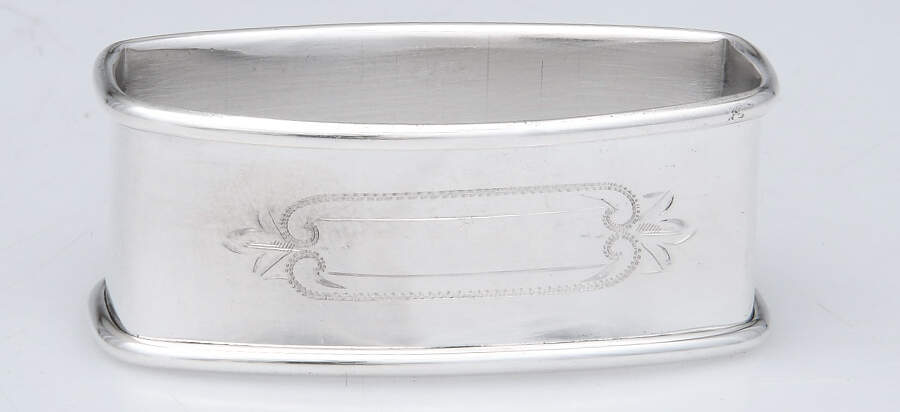 Sterling Hollowware Oblong Napkin Ring by Webster Co-1