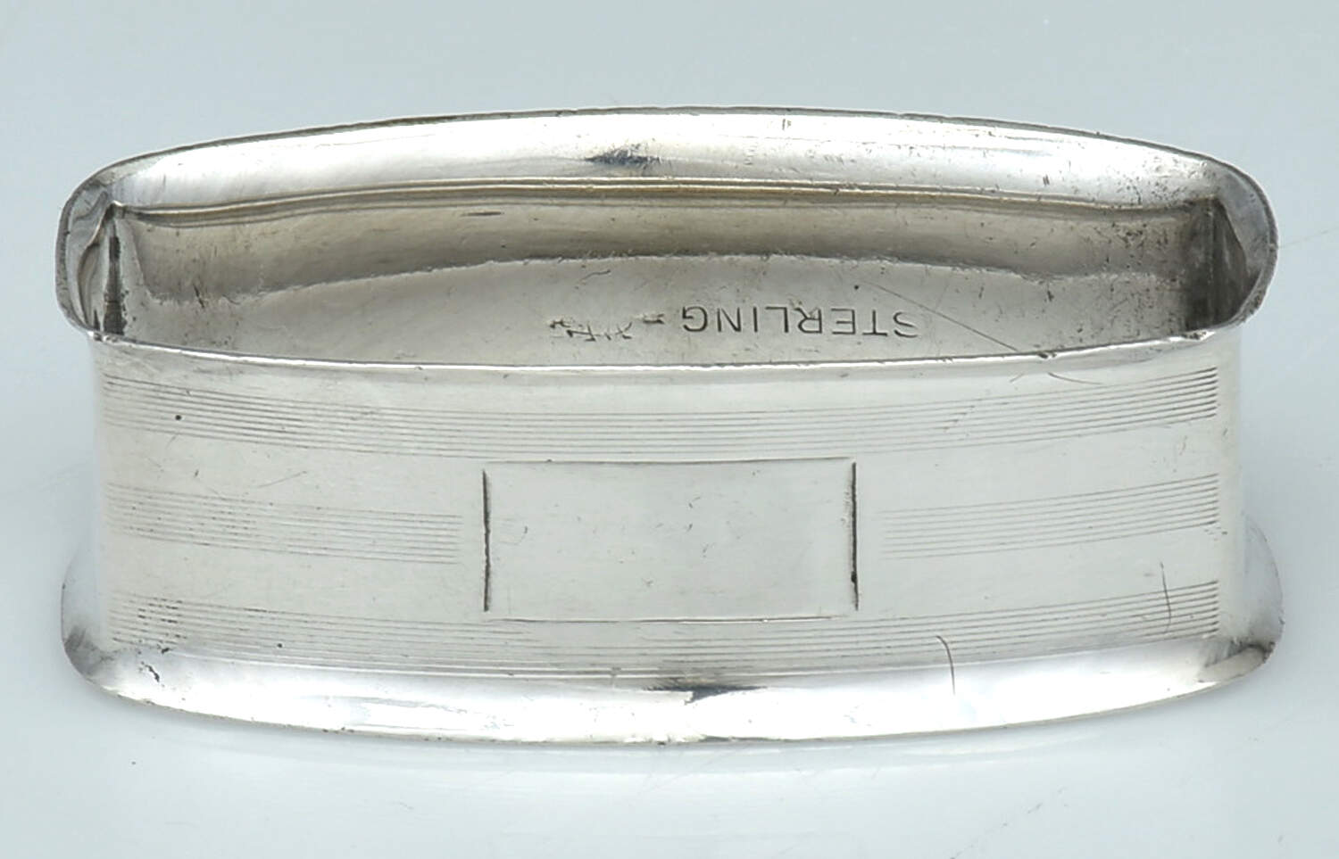 Sterling Hollowware Oblong Napkin Ring by Webster Co-1