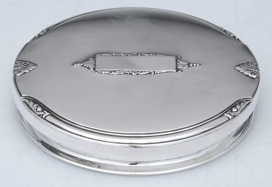 Sterling Hollowware Sterling Lid for Crystal Powder Jar by Webster Co-1