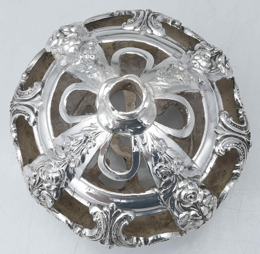 Baroque (Silverplate, Hollowware, Older) Floral Frog by Wallace Silver-3