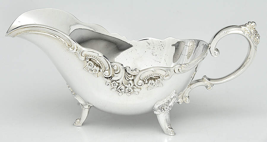 Baroque (Silverplate, Hollowware, Older) Gravy Boat No Underplate by Wallace Silver-1