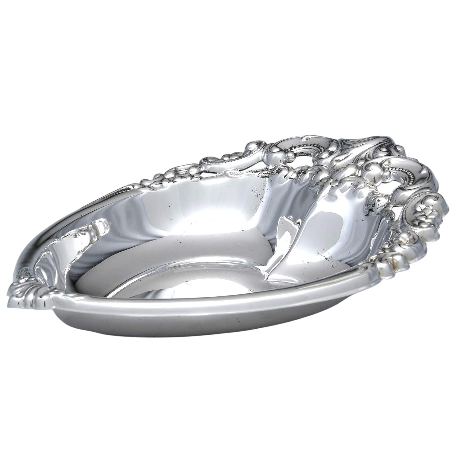 Baroque (Silverplate, Hollowware, Older) Silverplate Heart Bon Bon Bowl by Wallace Silver-1