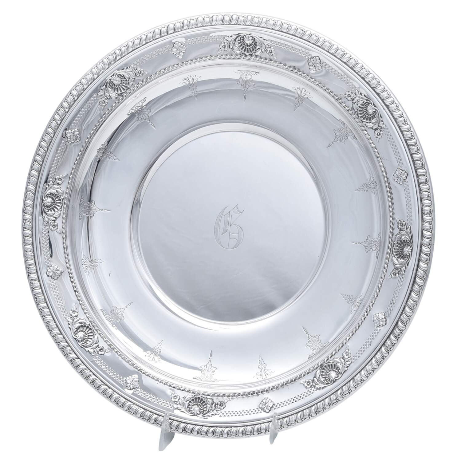 Sir Christopher (Strl, Hlwr, 4800-1, Hand Chased) Sterling Luncheon Dish/Tray by Wallace Silver-1