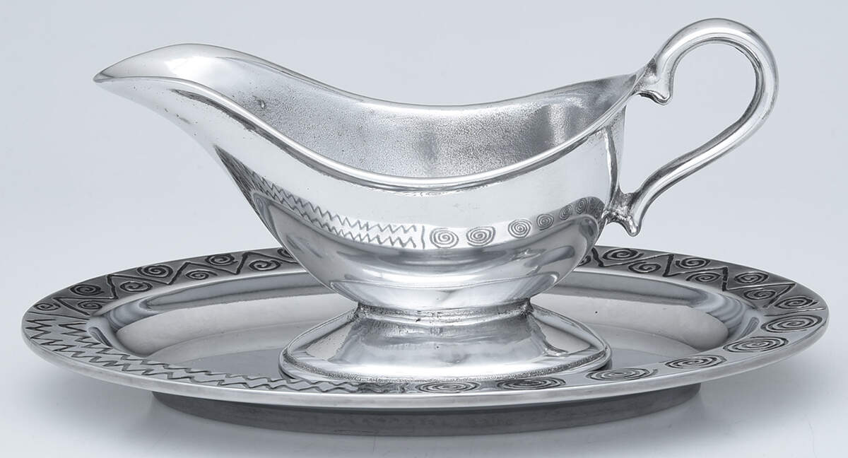 Reggae (Armetale, Hollowware) Gravy Boat & Underplate by Wilton Armetale-1