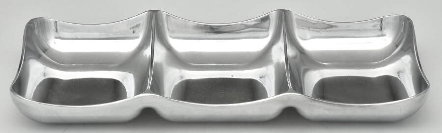 Boston-Classic (Armetale, Hollowware) 3 Part Rectangular Tray by Wilton Armetale-1