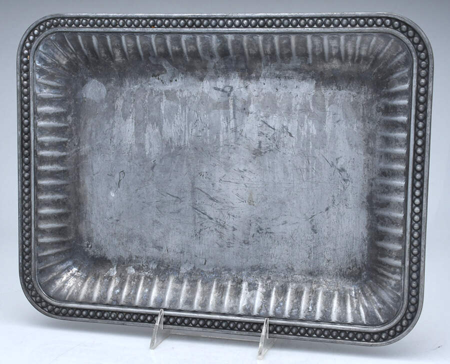 Flutes & Pearls (Pewter, Hollowware) 14" Rectangular Tray by Wilton Armetale-1