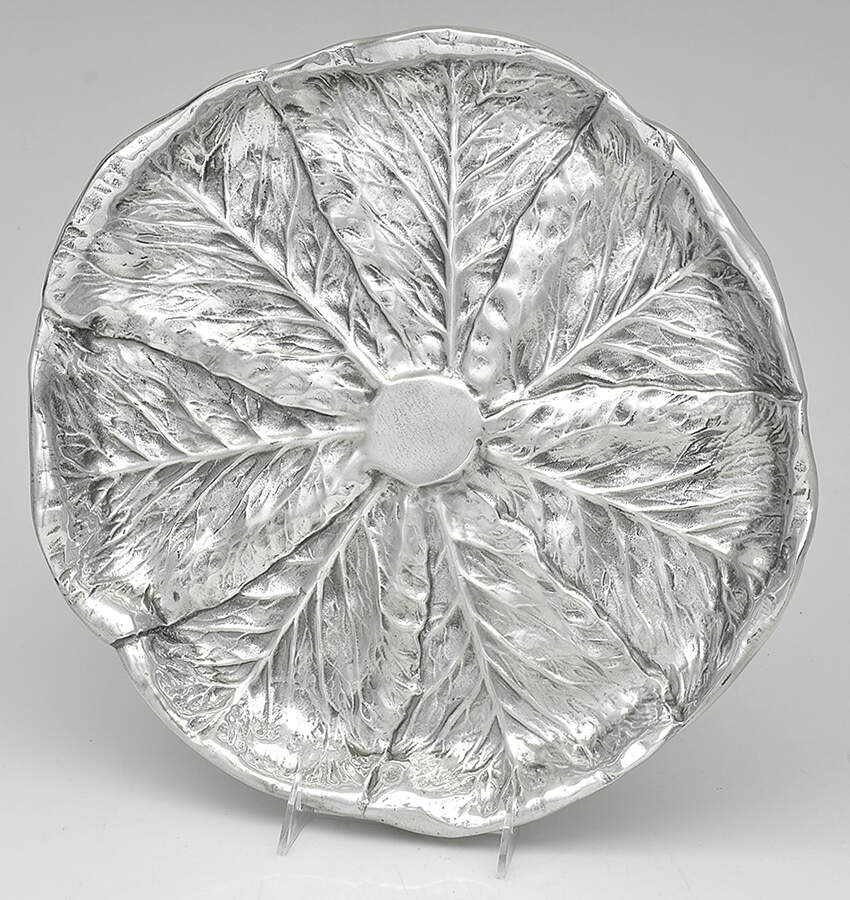 Majolica (Pewter, Hollowware) 14" Round Tray by Wilton Armetale-1