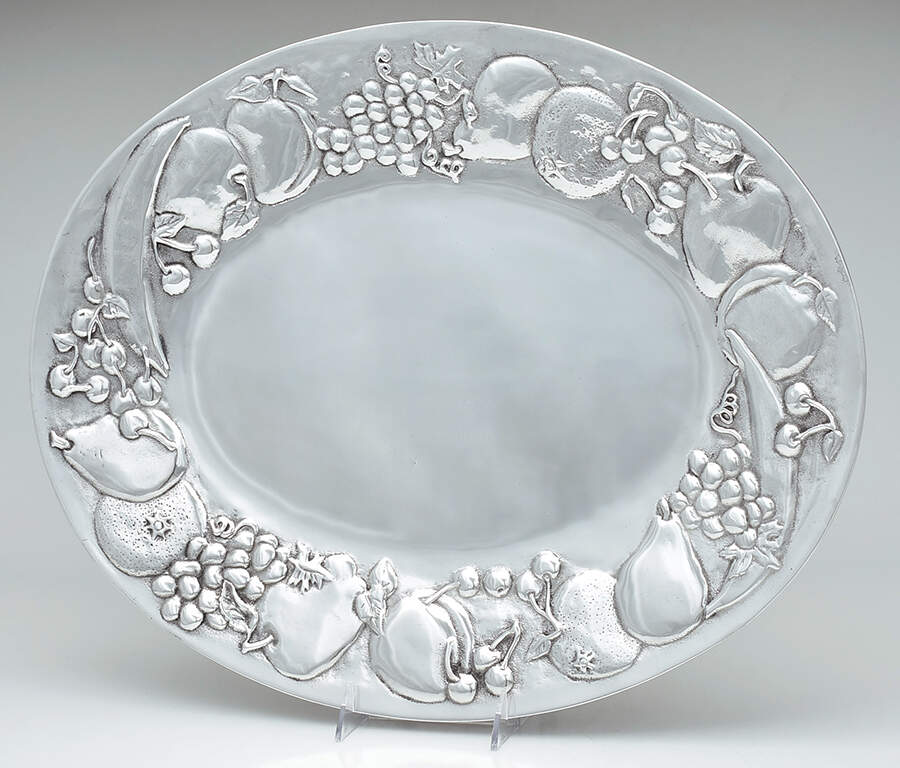 Fruit (Armetale, Hollowware) 19" Oval Serving Platter by Wilton Armetale-1