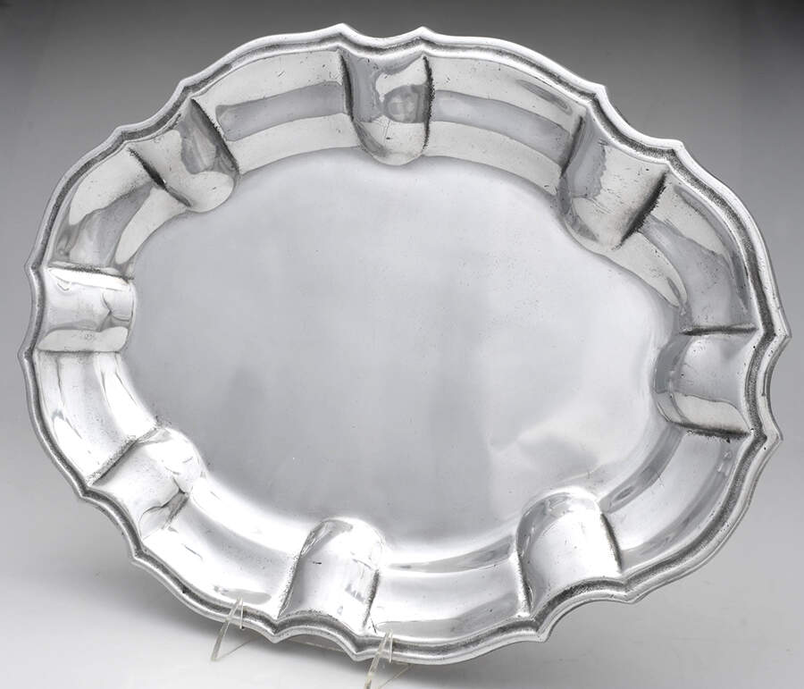 Chippendale (Armetale, Hollowware) Large Oval Tray by Wilton Armetale-1