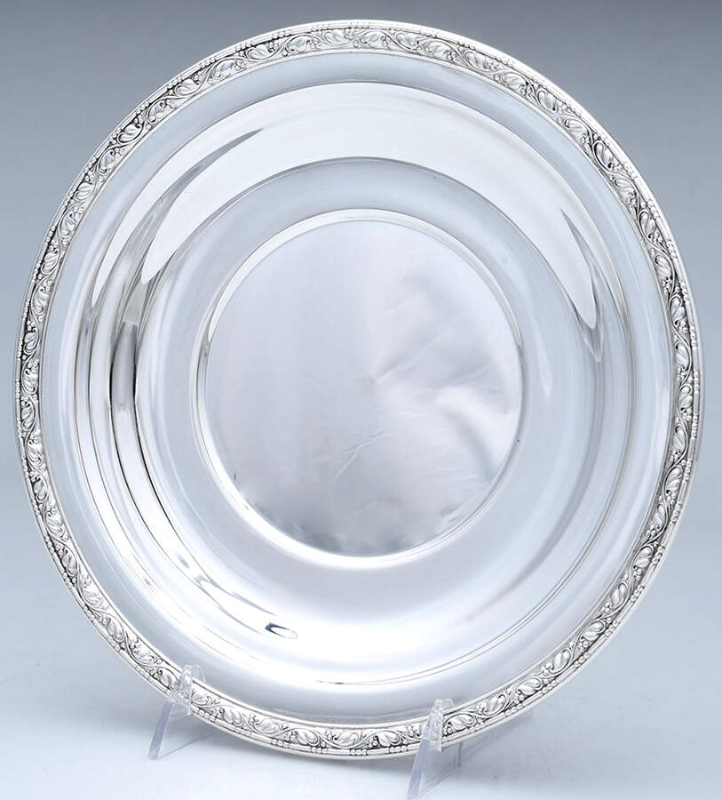 T103 (Sterling, Hollowware) 10" Sandwich Plate by Wallace Silver-1
