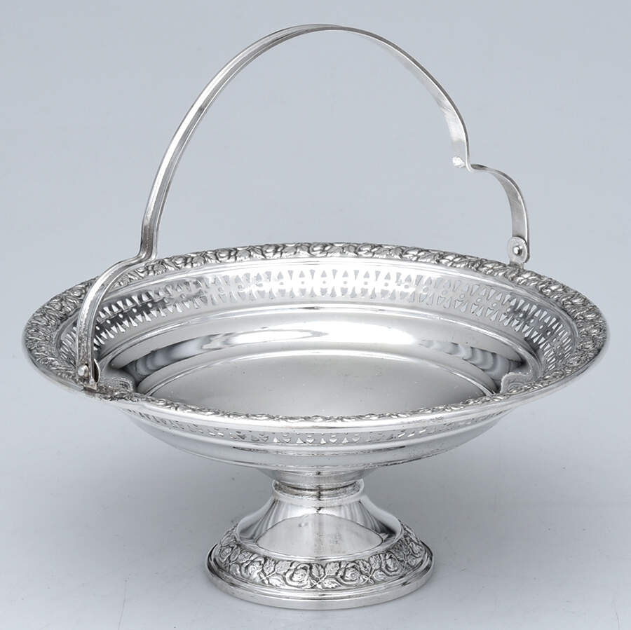 79 (Sterling, Hollowware) Weighted Handled Bon Bon Bowl by Wallace Silver-1