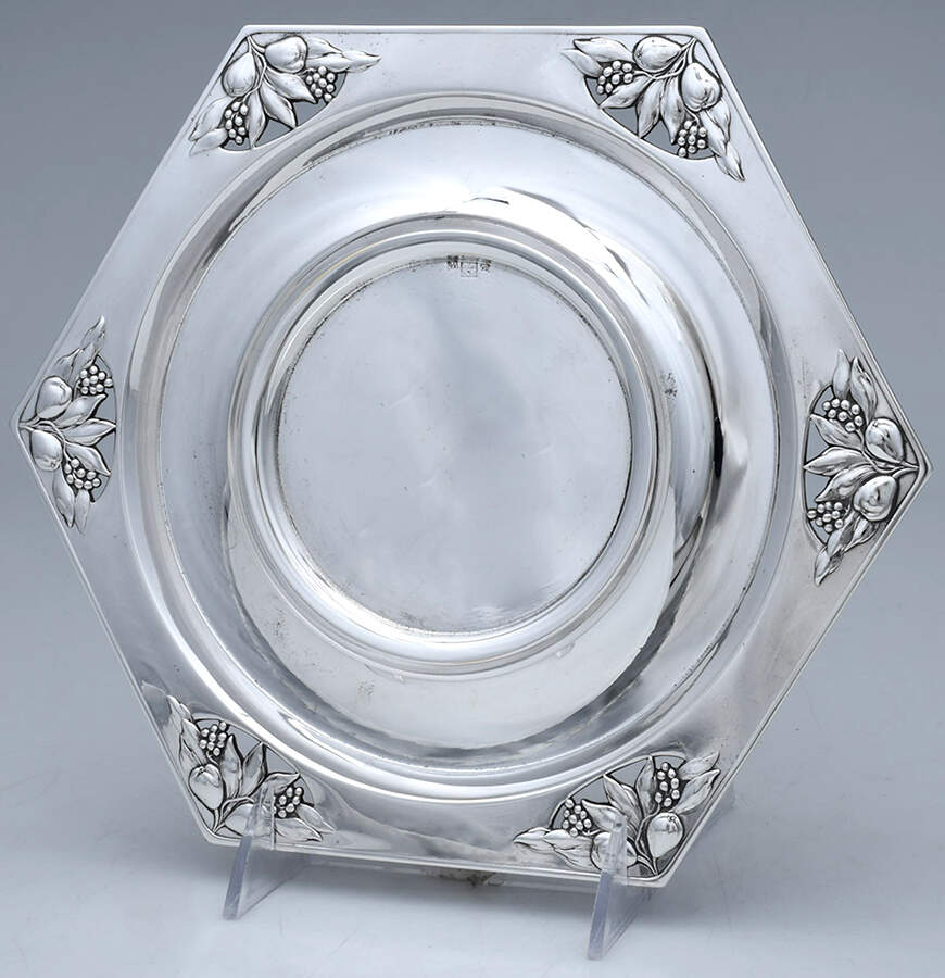 Art Nouveau Style (Silverplate, Hollowware) Underplate for Carafe by WMF Flatware-1