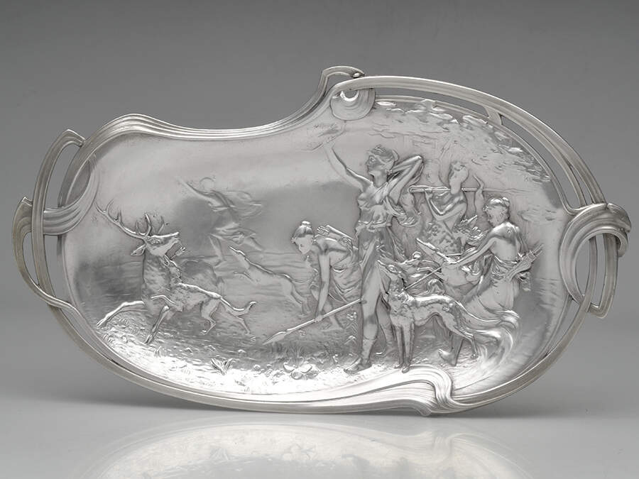 Art Nouveau Style (Silverplate, Hollowware) Wall Plate by WMF Flatware-1