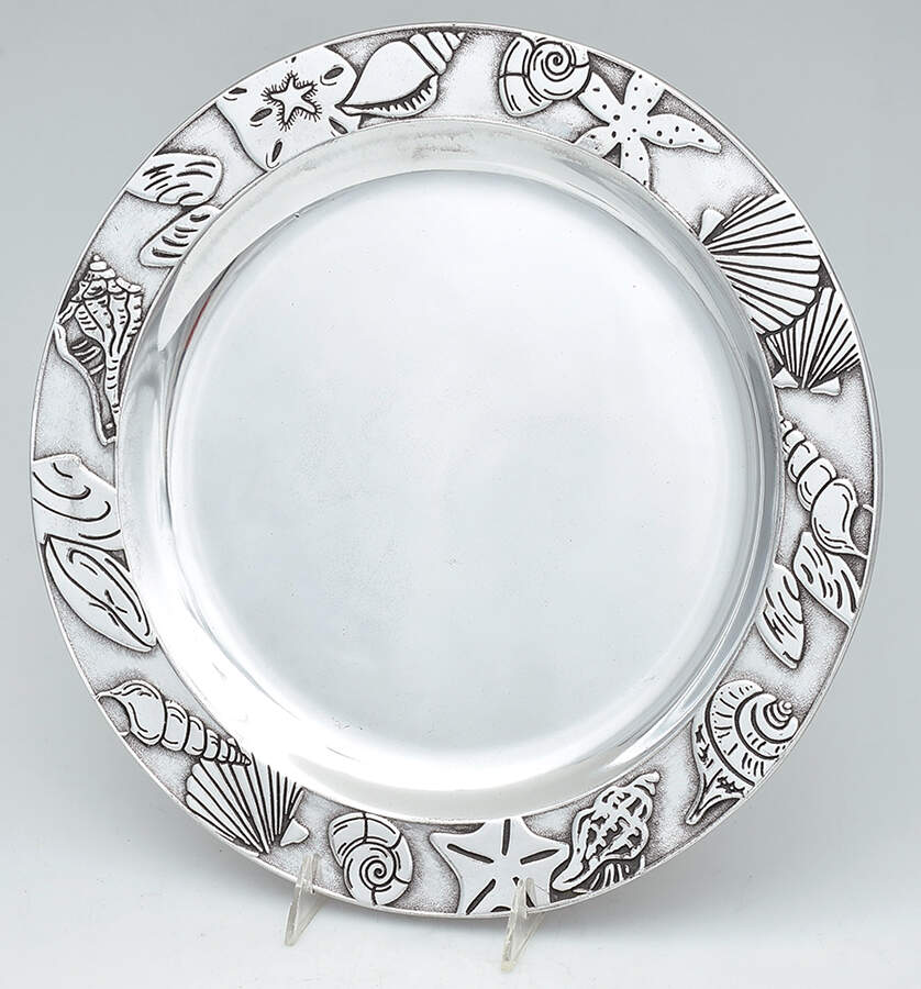 Seashells (Armetale, Hollowware) 14" Round Tray by Wilton Armetale-1