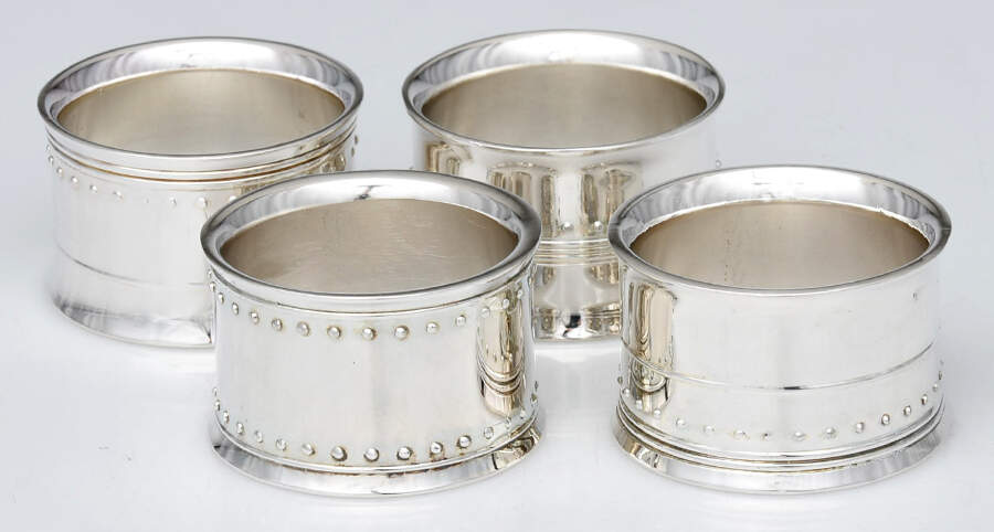 Grosgrain (Silverplate, Hollowware) Napkin Ring - Set of 4 by Wedgwood Silver-1