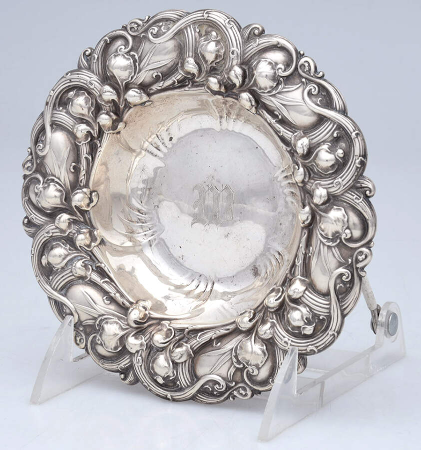 Lily of the Valley (Sterling, Hollowware) 5" Bon Bon Bowl by Whiting Manf Co-1
