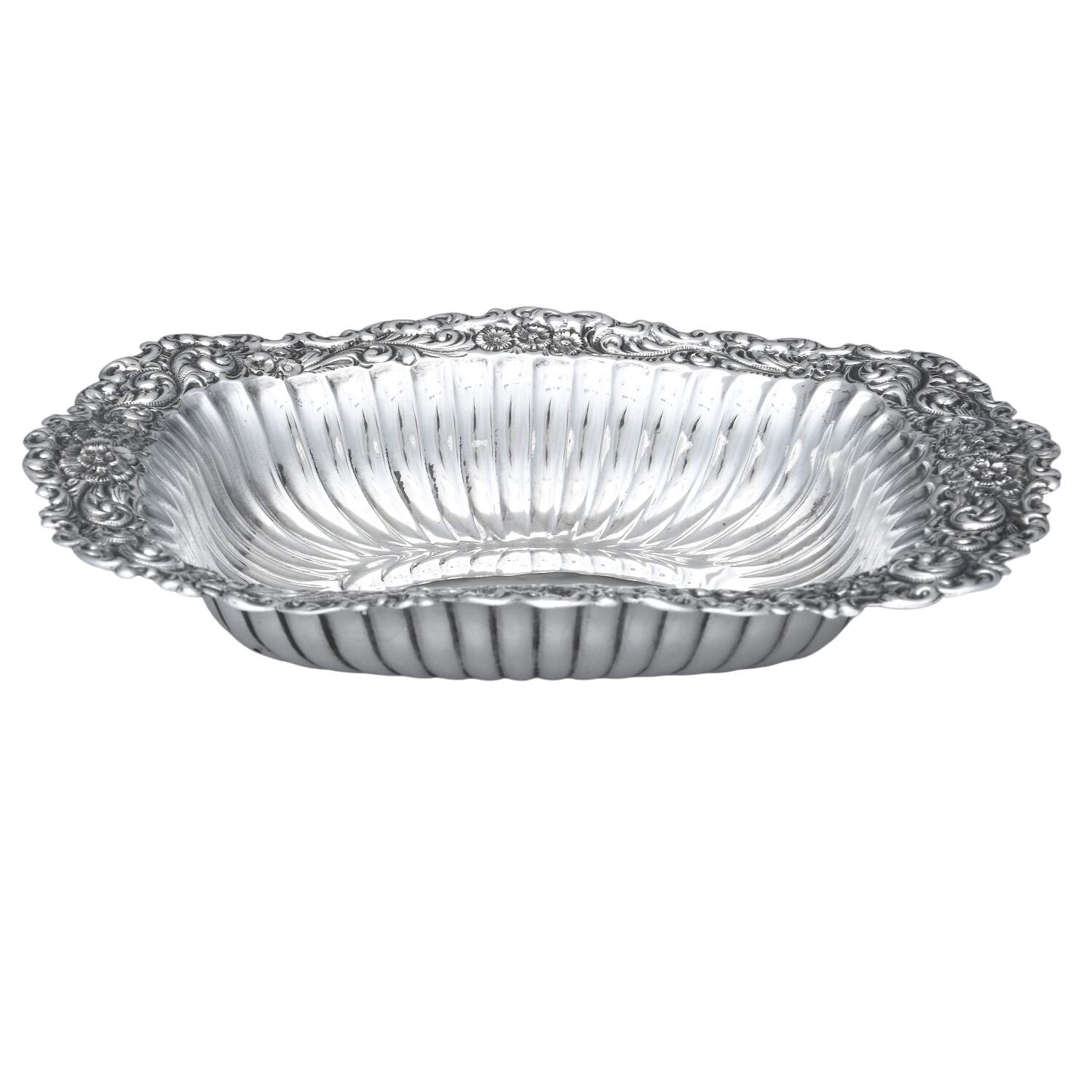3610 (Sterling, Hollowware) Large Sterling Bon Bon Bowl by Whiting Manf Co-1