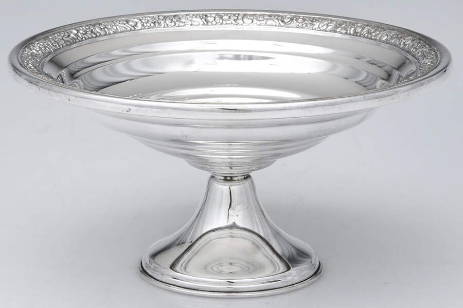 8415 (Sterling, Hollowware) Weighted Round Compote (Height X Width) by Weidlich Silver-1