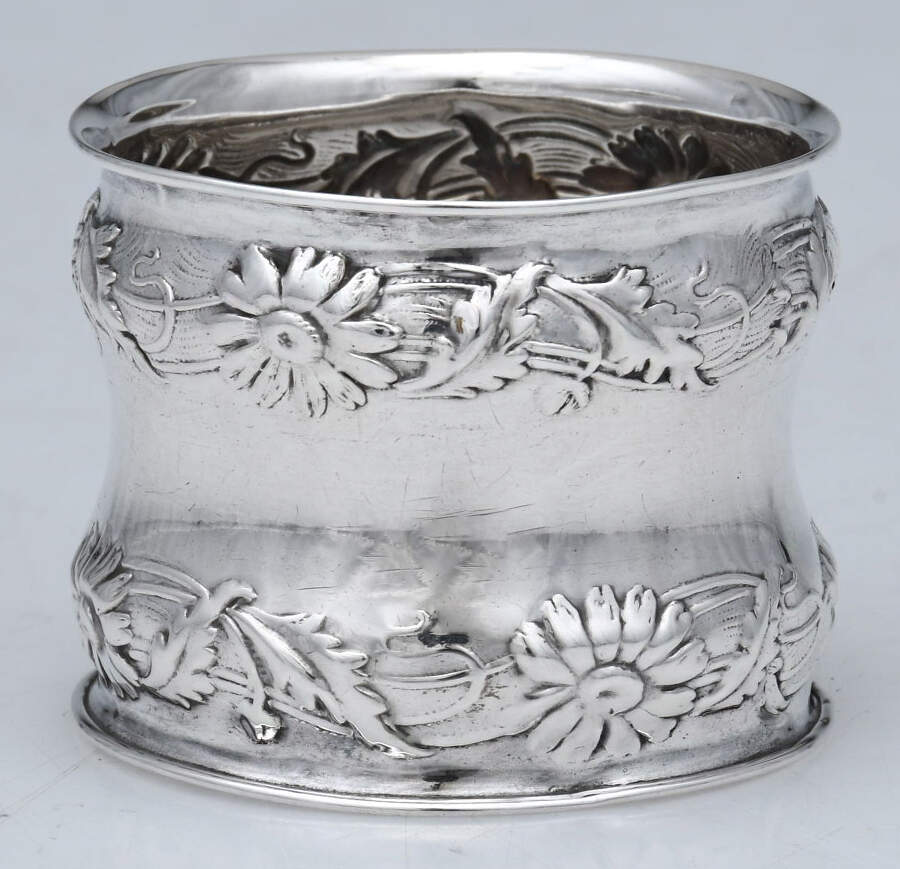 Daisy (Sterling, Hollowware) Napkin Ring by Webster Co-1