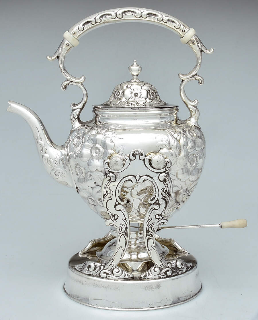5976 (Sterling, Hollowware) Kettle, Stand & Burner by Whiting Manf Co-1