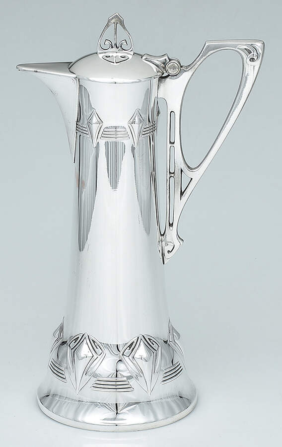 WMF224 (Silverplate, Hollowware) Solid Claret Jug with Hinged Lid by WMF Flatware-1