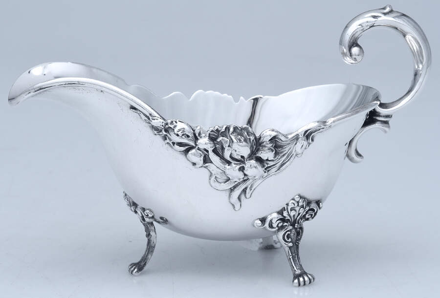 1974 (Sterling, Hollowware) Sauce Boat by Woodside Sterling Co-1