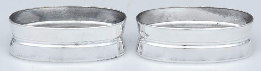 Sterling Hollowware (Set of 2) Oblong Napkin Rings by WMF Flatware-1