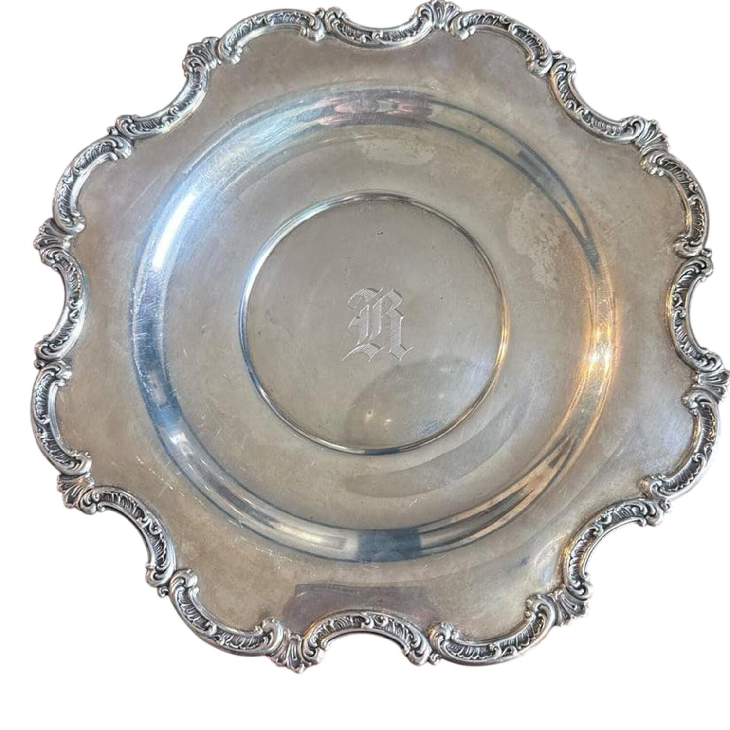42959 (Sterling Hollowware) Sterling Sandwich Plate by Wallace Silver-1
