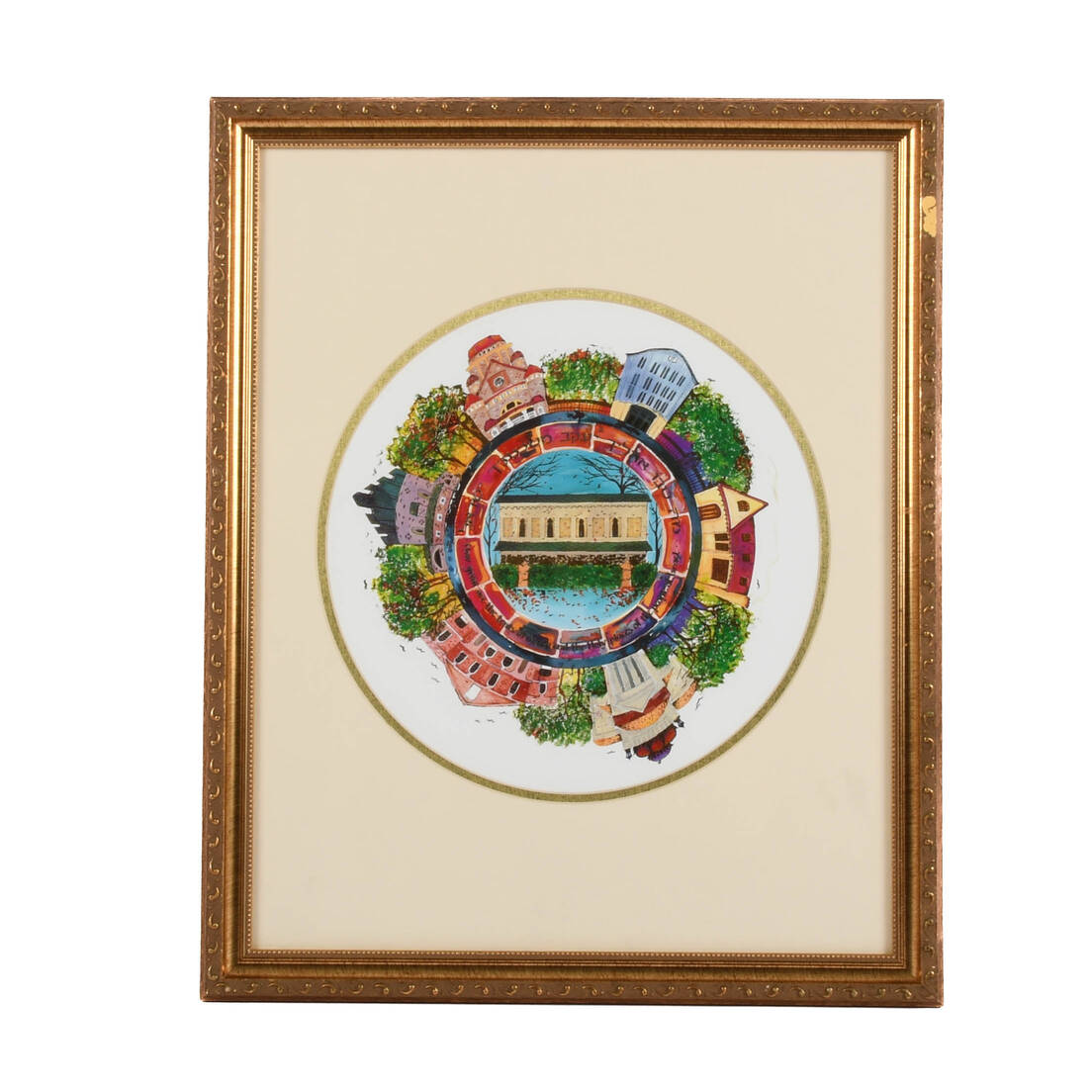 Framed Noland Anderson Historic Synagogue Art Print