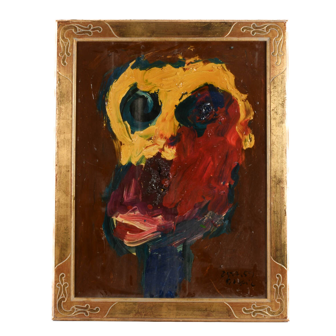 Framed Signed Peter Keil "Haunt of Color 1959" Mix Media on Masonite