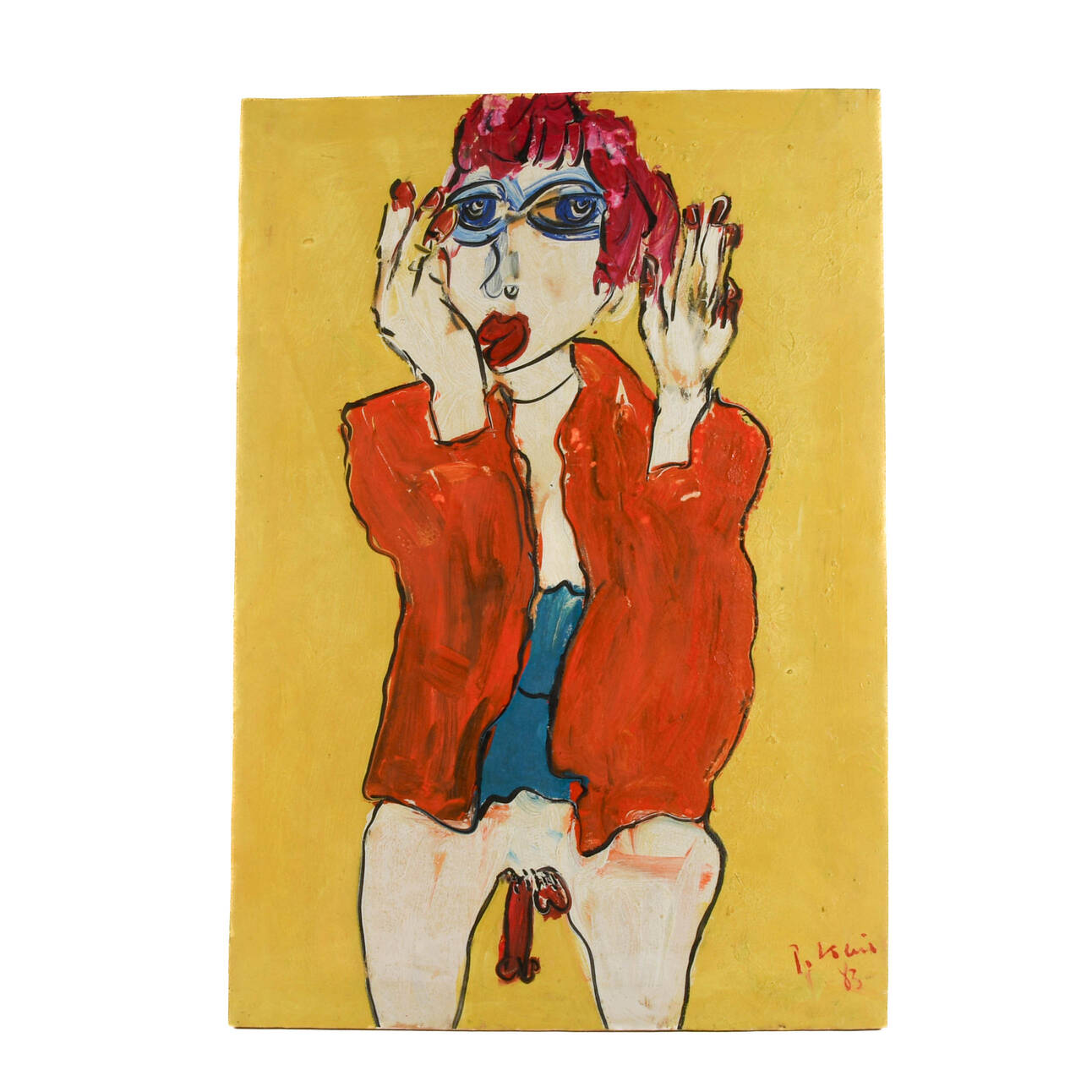 Signed Peter Keil "Untitled 83" Oil on Linen
