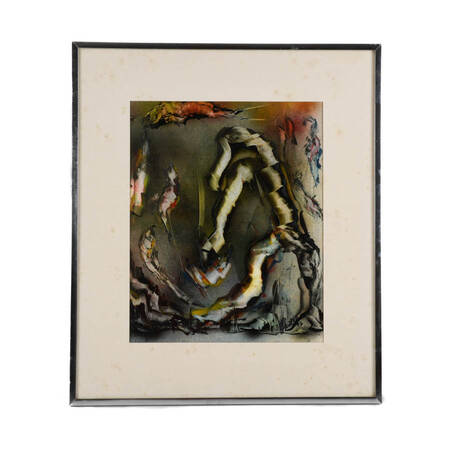 Framed J. Akston Untitled 1972 Abstract Painting