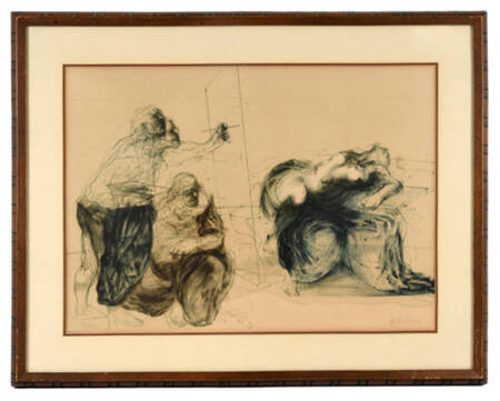 Signed Claude Weisbuch "L'atelier du peintre" Limited-Edition 53/160 Sketch
